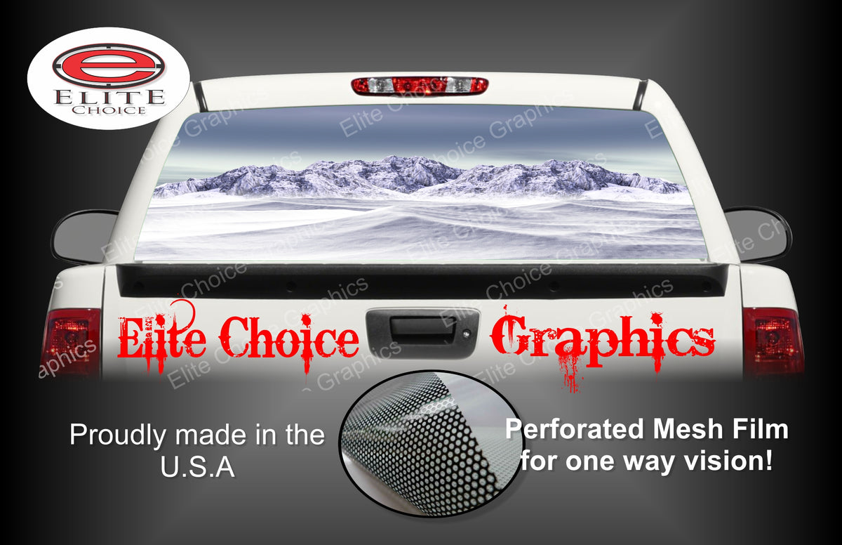 Perforated Fishing Rear Window Decal Compatible with Toyota Tundra