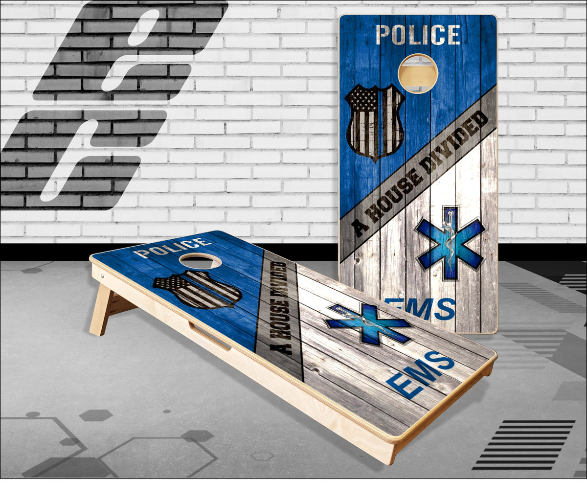 Police Serve Blue Line Cornhole Boards – Elite Choice Graphics