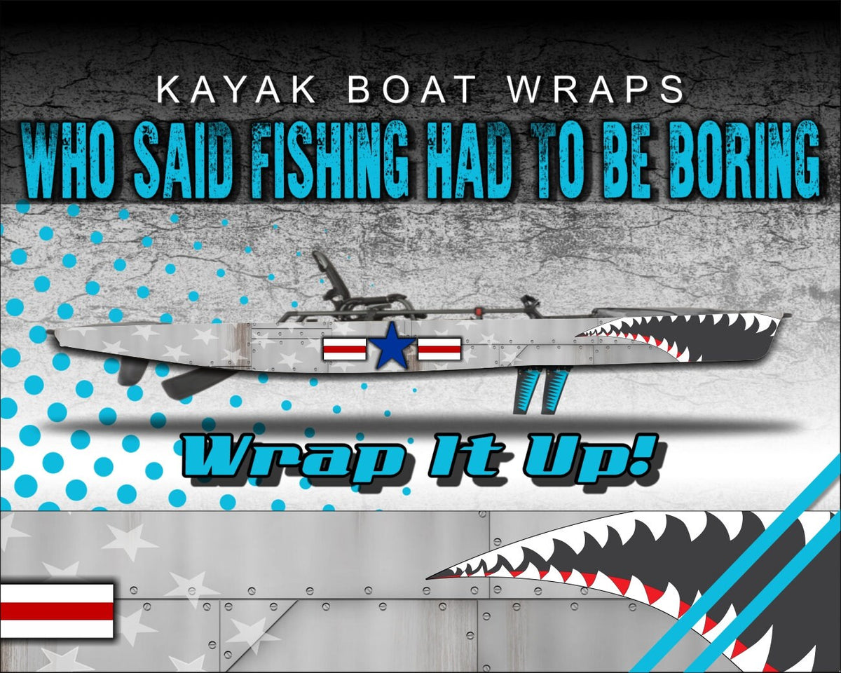 Talang Queenfish Skin Kayak Vinyl Wrap Kit buy Graphic Decal/Sticker 12ft and 14ft