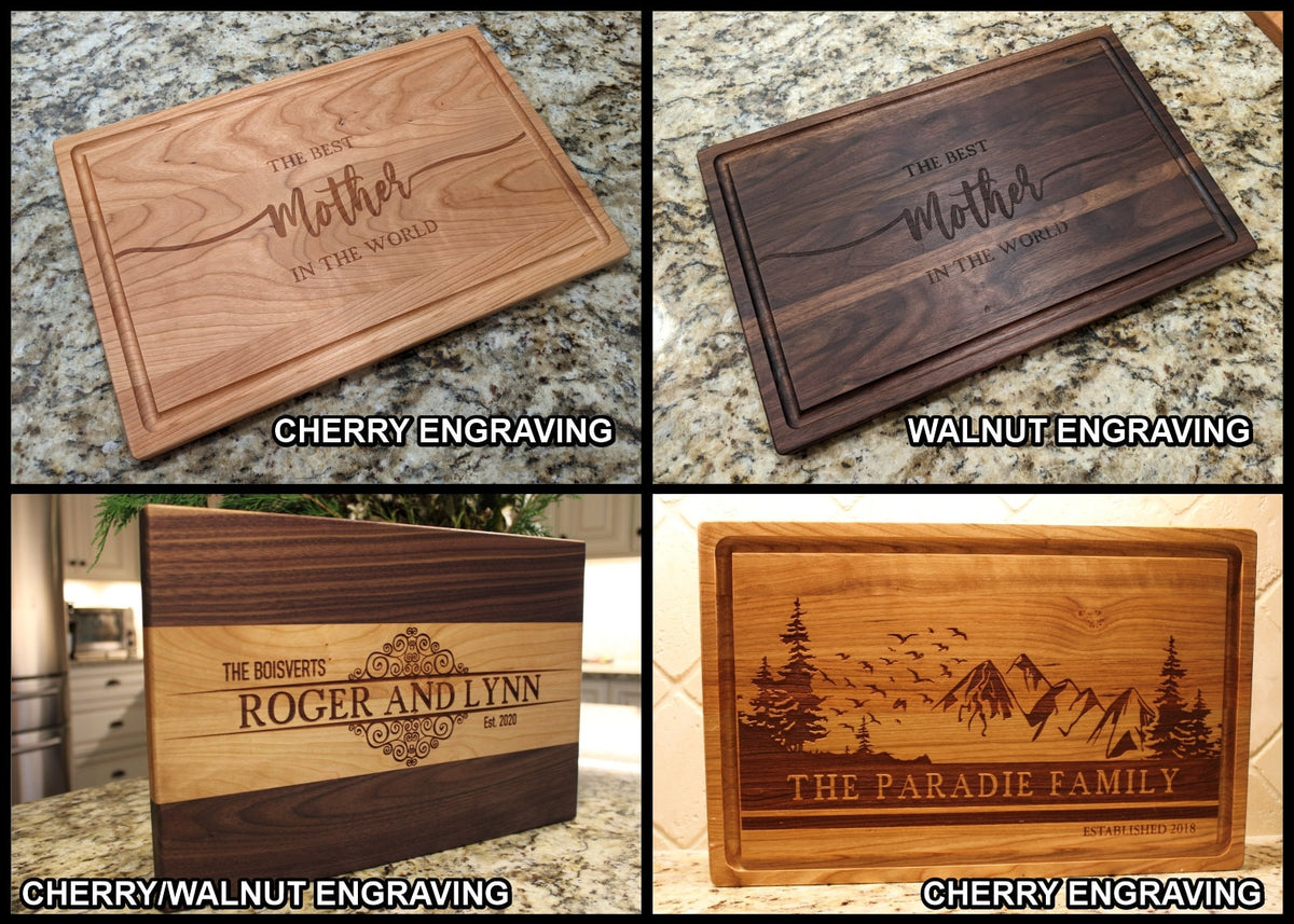 Custom Cutting Board Engraved With Kid’s Signatures For Teachers