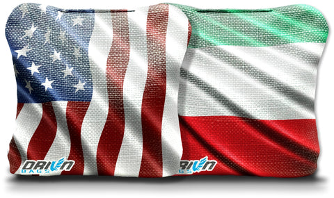 American Italian Wavy Flag Stick & Slick Bags