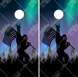 Bigfoot Northern Lights UV Direct Print Cornhole Tops