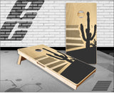 Cactus Stained Wood Cornhole Boards