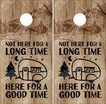 Camping Good Time Cornhole Wrap