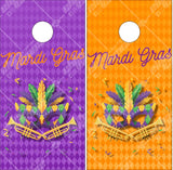 Mardi Gras Cornhole Wrap