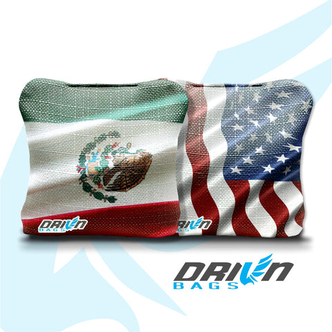 Mexican American Flag Stick & Slick Bags