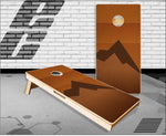 Mountain Sunset Wood Cornhole Boards