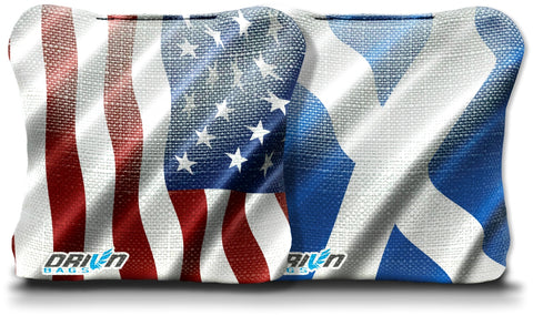 Scottish American Flag Stick & Slick Bags