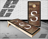 Wood Letter 2 Tone Cornhole Boards