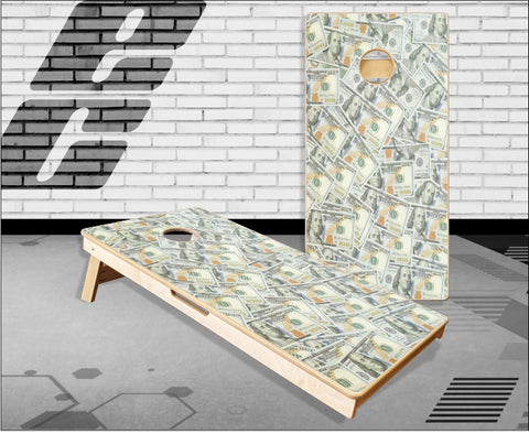 100 Dollar Bills Cornhole Boards