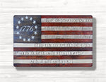 1776 Pledge Wood Print