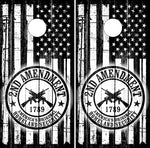 2nd Amendment Black Flag Cornhole Wrap