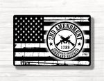 2nd Amendment Black Flag Wood Print