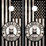 2nd Amendment Flag Wood Cornhole Wrap