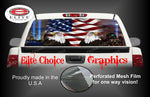 911 Tribute American Flag Eagle Rear Window Wrap