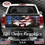 911 Tribute American Flag Eagle Tailgate Wrap
