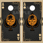 Ace Of Spades Skull UV Direct Print Cornhole Tops