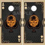 Ace Of Spades Skull UV Direct Print Cornhole Tops