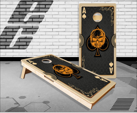 Ace Of Spades Skull Cornhole Boards