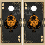 Ace Of Spades Skull Cornhole Wrap