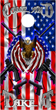 America Flag Gun Rights Eagle Cornhole Wrap