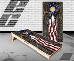 American Buck Wood Camo Cornhole Boards