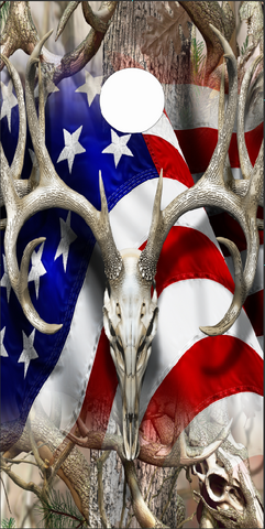 American Deer Oblit Buck Camo UV Direct Print Cornhole Tops