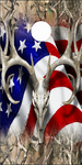 American Deer Oblit Skull Camo Cornhole Wrap