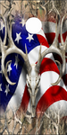 American Deer Oblit Skull Camo UV Direct Print Cornhole Tops