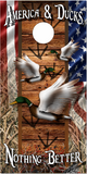 American Duck Hunting Flag Camo UV Direct Print Cornhole Tops