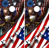 American Eagle Fireworks UV Direct Print Cornhole Tops