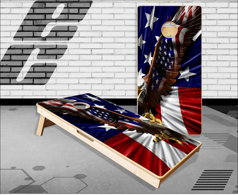 American Eagle Flag Cornhole Boards