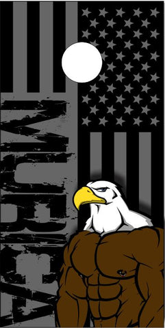 American Eagle Flag Cornhole Wrap