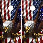 American Eagle Flight Flag UV Direct Print Cornhole Tops