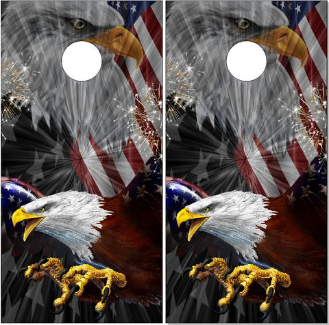 American Eagle Scream UV Direct Print Cornhole Tops