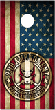 American Flag 2nd Amendment Skull UV Direct Print Cornhole Tops