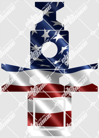 American Flag Wavy UV Printed Airmail Box