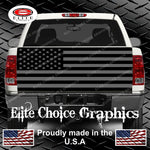 American Flag Black and Grey Tailgate Wrap