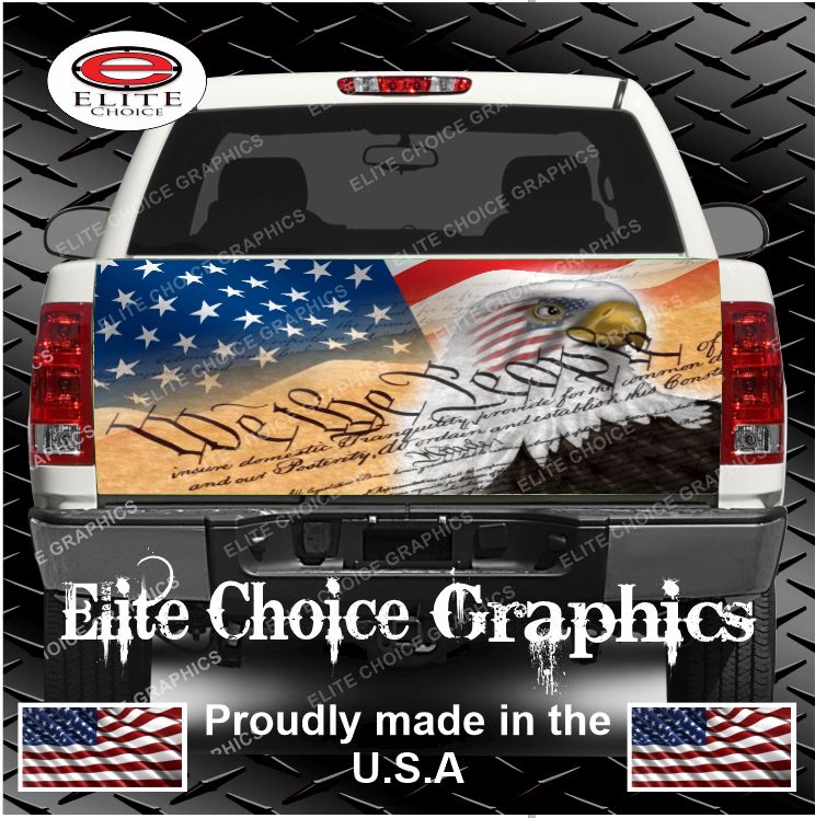 American Flag Constitution Eagle Tailgate Wrap – Elite Choice Graphics