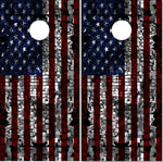 American Flag Cubed UV Direct Print Cornhole Tops
