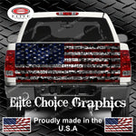 American Flag Cubed Tailgate Wrap