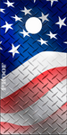 American Flag Diamond Plate UV Direct Print Cornhole Tops