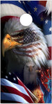 American Flag Eagle Liberty Cornhole Wrap