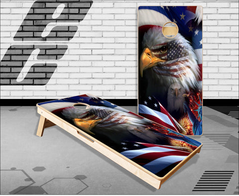 American Flag Eagle Liberty Cornhole Boards