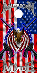 American Flag Eagle Made 2 Guns Cornhole Wrap