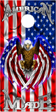 American Flag Eagle Made Cornhole Wrap