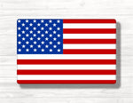 American Flag Flat Wood Print