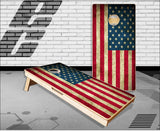 American Flag Grunge Rusty Cornhole Boards