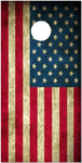 American Flag Grunge Cornhole Wrap