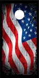 American Flag Grunge Cornhole Wrap